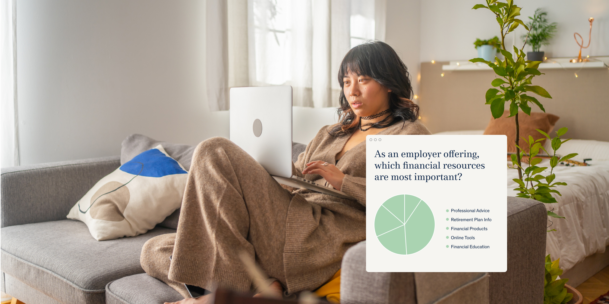 survey showing employer financial benefit survey
