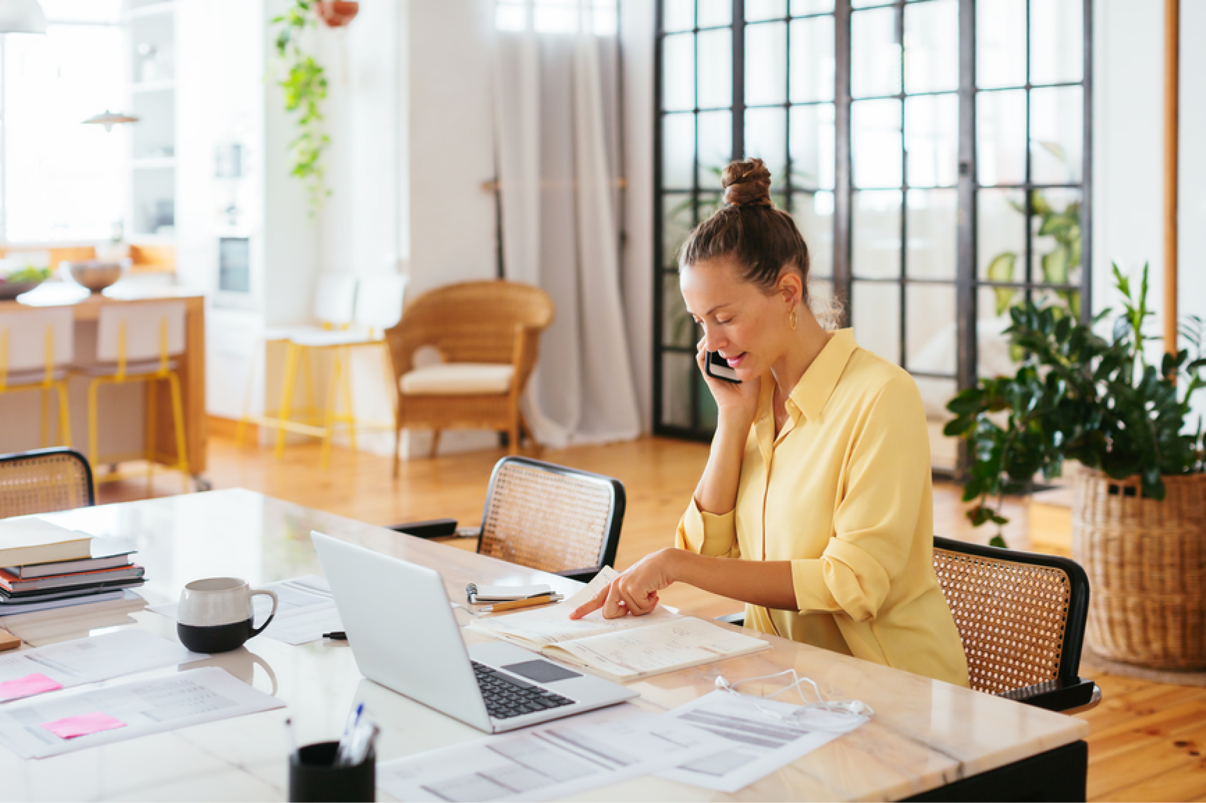 A tax advisory client gathering documents