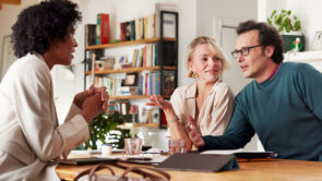clients meeting with a financial advisor