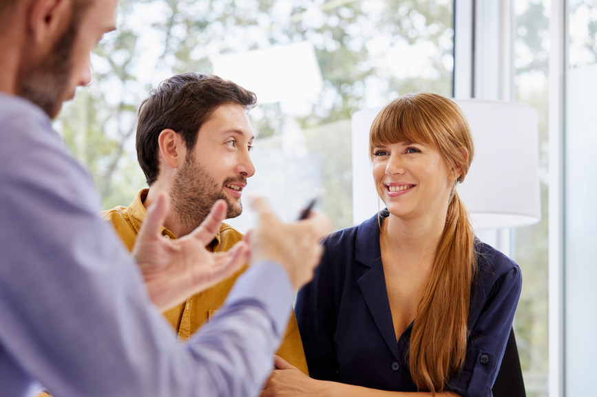 a client meeting with a financial advisor