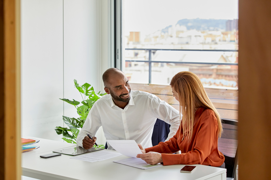 Two business partners meeting to discuss their tax practice