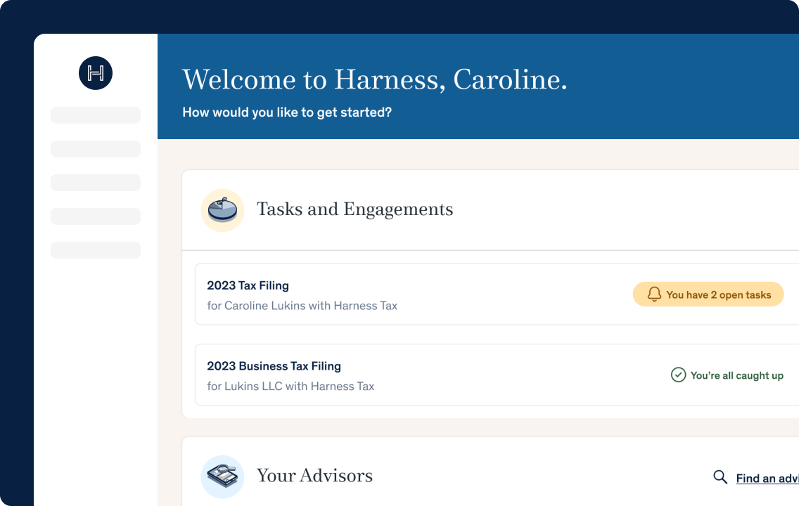Tax client portal graphic