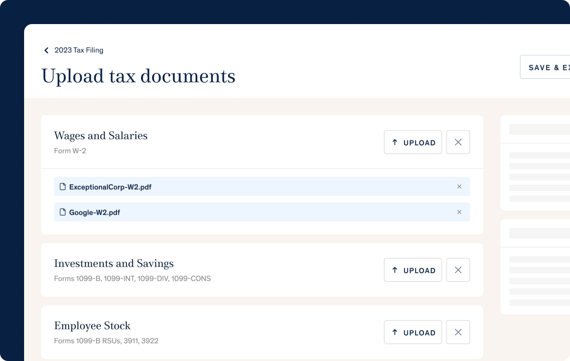 Upload tax documents to the Harness client portal