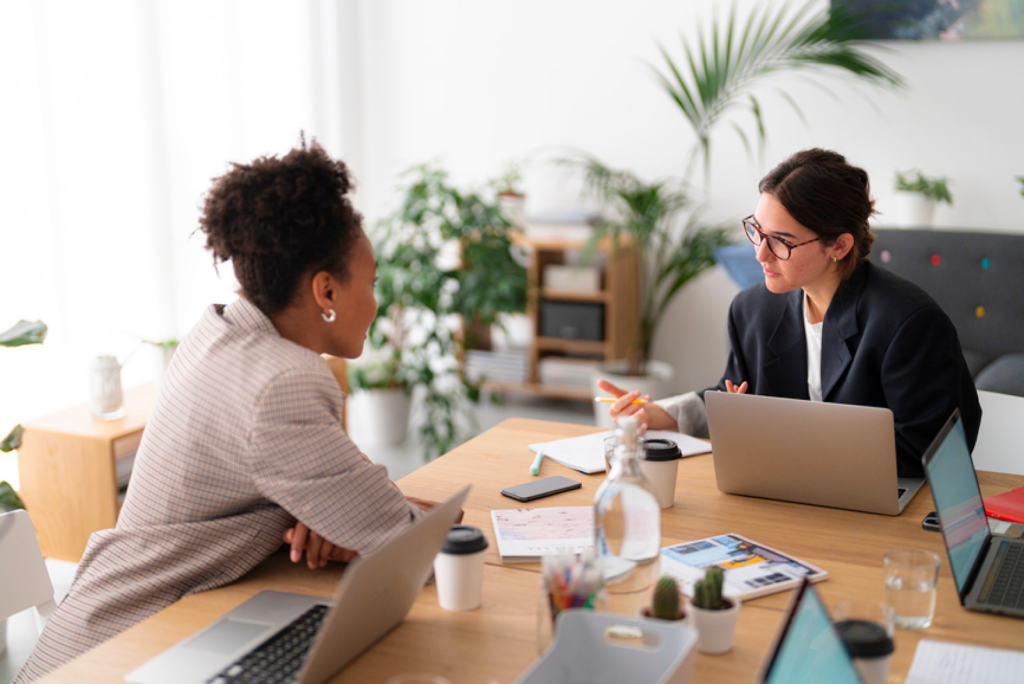A tax advisor meeting with a client