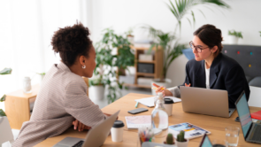 A tax advisor meeting with a client